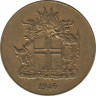 Монета. Исландия. 2 кроны 1946 год. ав.