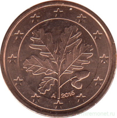 Монета. Германия. 1 цент 2015 год. (A).