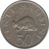 Монета. Танзания. 50 центов 1973 год. рев.