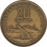 Монета. Французское Сомали. 20 франков 1952 год. ав.