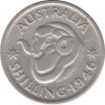 Монета. Австралия. 1 шиллинг 1946 год. ав.