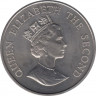 Монета. Фолклендские острова. 50 пенсов 1987 год. Королевские пингвины. рев.