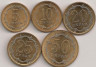Аверс.Монета. Таджикистан. 5, 10, 20, 25, 50 дирамов 2006 год. Набор монет 6 штук.