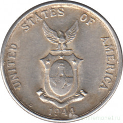 Монета. Филиппины. 20 сентаво 1944 год.