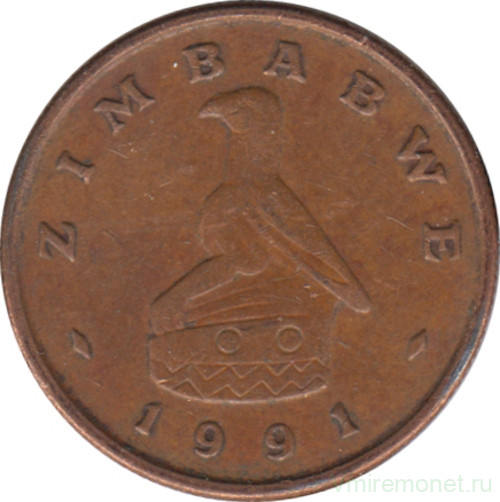 Монета. Зимбабве. 1 цент 1991 год.