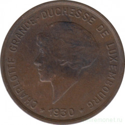 Монета. Люксембург. 5 сантимов 1930 год.