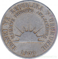 Монета. Бурунди. 1 франк 1970 год.