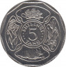 Монета. Танзания. 5 шиллингов 1992 год. рев.