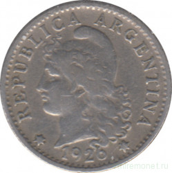 Монета. Аргентина. 5 сентаво 1926 год.