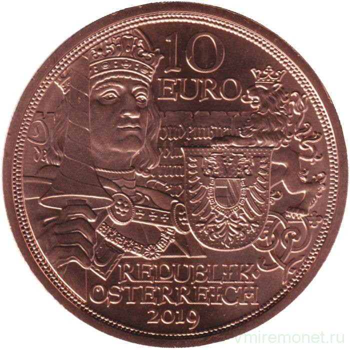 Монета. Австрия. 10 евро 2019 год. Рыцарские истории. Рыцарство.