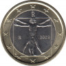 Монета. Италия. 1 евро 2009 год. ав.