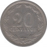 Монета. Аргентина. 20 сентаво 1937 год. рев.