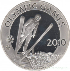 Монета. Казахстан. 100 тенге 2009 год. XXI зимние Олимпийские игры. Ванкувер 2010. Прыжки с трамплина.
