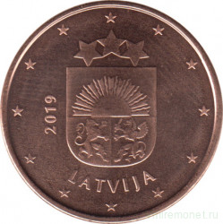 Монета. Латвия. 5 центов 2019 год.