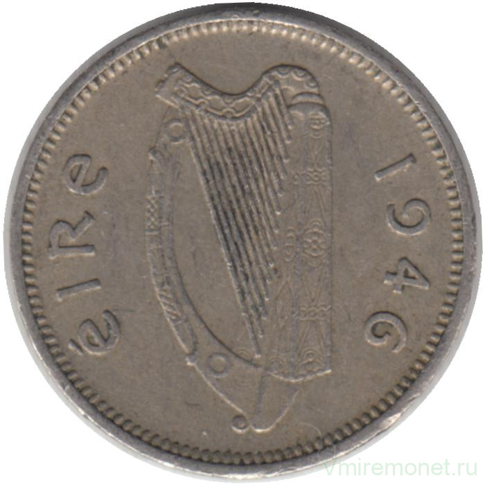 Монета. Ирландия. 3 пенса 1946 год.