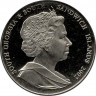 Монета. Великобритания. Южная Георгия и Южные Сэндвичевы острова. 2 фунта 2002 год. Диана, Принцесса Уэльская.