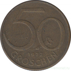 Монета. Австрия. 50 грошей 1972 год.