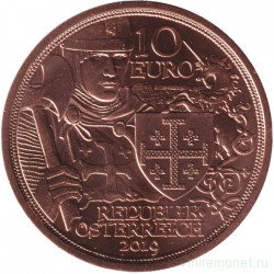 Монета. Австрия. 10 евро 2019 год. Рыцарские истории. Походы.