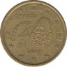 Монета. Испания. 10 центов 2000 год. ав.