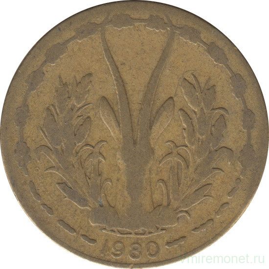 Монета. Западноафриканский экономический и валютный союз (ВСЕАО). 10 франков 1980 год.