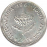 Монета. Южно-Африканская республика (ЮАР). 2 1/2 цента 1961 год. ав.