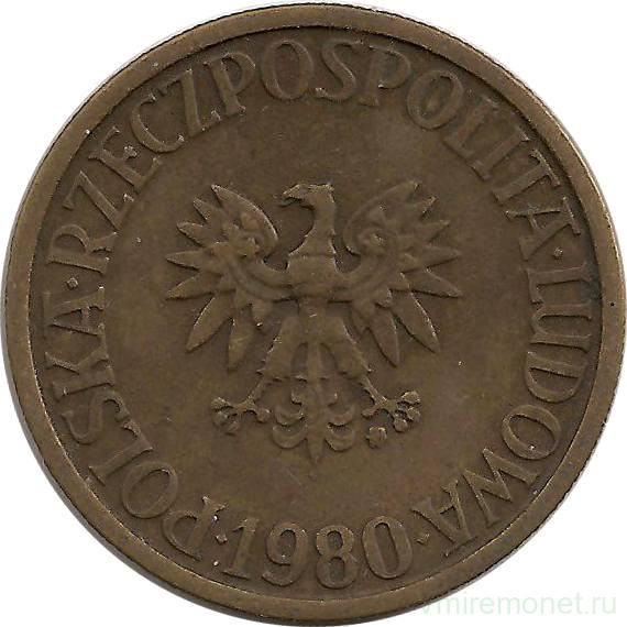 Монета. Польша. 5 злотых 1980 год.