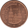 Монета. Испания. 1 цент 2008 год. ав