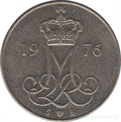 Монета. Дания. 10 эре 1976 год.