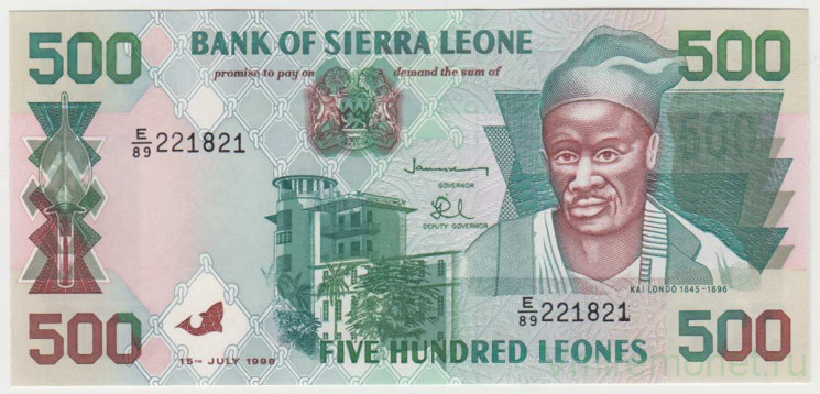 Банкнота. Сьерра-Леоне. 500 леоне 1998 год.