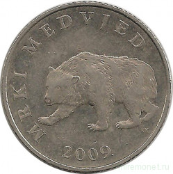 Монета. Хорватия. 5 кун 2009 год.
