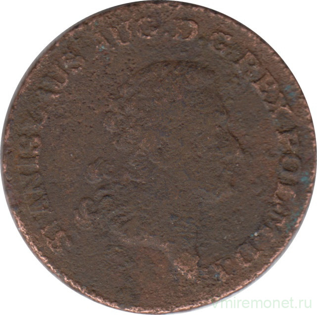 Монета. Польша. 3 гроша 1777 год. EB.