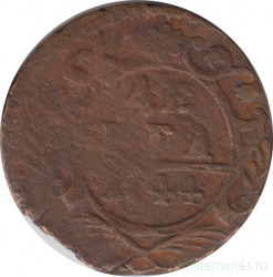 Монета. Россия. Деньга 1744 год.