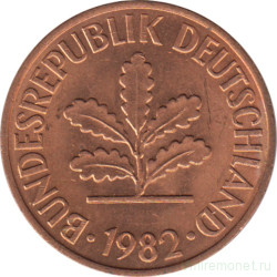Монета. ФРГ. 2 пфеннига 1982 год. Монетный двор - Штутгарт (F).