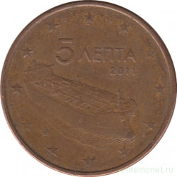 Монета. Греция. 5 центов 2011 год.