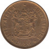 Монета. Южно-Африканская республика. 1 цент 1986 год. ав.