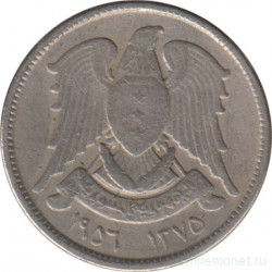 Монета. Сирия. 5 пиастров 1956 год.