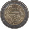 Монета. Германия. 2 евро 2015 год. 25 лет объединения Германии (G). ав.