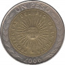 Монета. Аргентина. 1 песо 2006 год. ав.