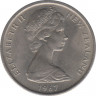Монета. Новая Зеландия. 5 центов 1967 год. ав.