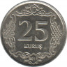  Монета. Турция. 25 курушей 2011 год. ав.