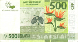 Банкнота. Французские Тихоокеанские территории. 500 франков 2014 год. Тип 5(2).