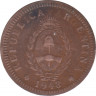 Монета. Аргентина. 2 сентаво 1948 год. ав.