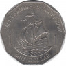 Монета. Восточные Карибские государства. 1 доллар 1997 год. ав.