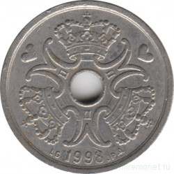 Монета. Дания. 2 кроны 1998 год.
