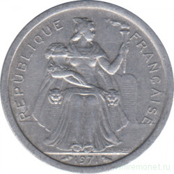 Монета. Новая Каледония. 1 франк 1971 год. 