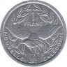 Монета. Новая Каледония. 1 франк 1971 год. рев.