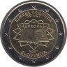  Монета. Словения. 2 евро 2007 год. 50 лет подписания Римского договора. ав.