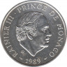 Монета. Монако. 100 франков 1989 год. 40 лет правления Ренье III. ав.