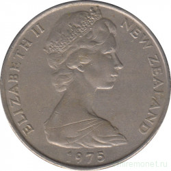 Монета. Новая Зеландия. 50 центов 1975 год.