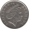 Монета. Бермудские острова. 5 центов 2004 год. рев.